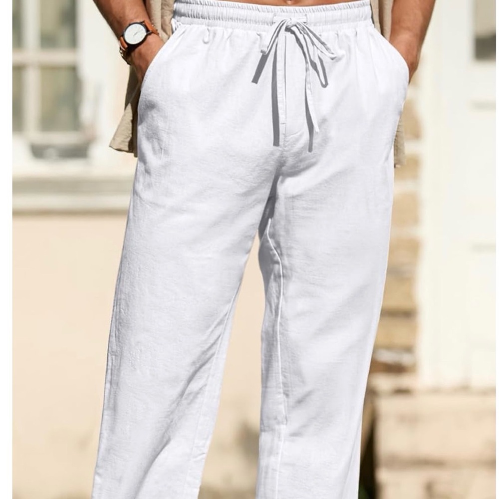 Sailwind White Men's Linen Pants